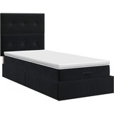  Podesivi krevet s madracem s uzglavljem Crna 90 x 190 cm Baršun | shoptok.hr