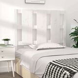  Posteljno vzglavje belo 95,5x4x100 cm trdna borovina, (20648184) | Shoptok.si