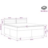  Boxspring krevet s madracem Krem 160 x 200 cm Tkanina - Krem 160 x 200 cm Dizajn linija | shoptok.hr