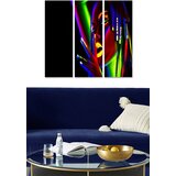 Wallity MDF1028233126 multicolor decorative mdf painting (3 pieces) Cene