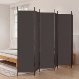 Sobna pregrada s 6 panela smeđa 300 x 200 cm od tkanine | Eponuda.com