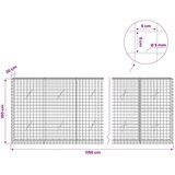  Gabion s žicom debljine 5 mm i mrežom 5x5 cm 1150x20x100 cm - 20 cm 100 cm 1150 cm | shoptok.hr