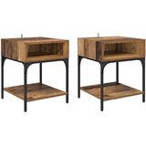  Noćni ormarić 2 pcs Staro drvo 40 x 40 x 50 cm | shoptok.hr