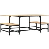  Stolić za kavu boja hrasta 100x50 5x40 cm konstruirano drvo | shoptok.hr