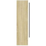  Kupaonski ormarić s ogledalom 80 x 15 x 60 cm MDF bijeli/hrast | shoptok.hr