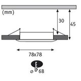 PAULMANN 93895 - SET 3xLED/6W IP44 prigušiva ugradna svetiljka NOVA 230V | Eponuda.com
