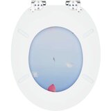  Toaletni pokrov s tiho zaporo 2 pcs Modra 44 x 38 cm MDF plošča, (5000207975) | Shoptok.si