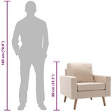  Fotelja od tkanine krem | shoptok.hr