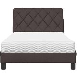  Postelja z vzmetnico temno rjava 100x200 cm blago, (21793108) | Shoptok.si