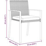  3-dijelni set za vrtno blagovanje siva poli ratan | shoptok.hr