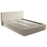 Makamii Krem tapecirani bračni krevet s prostorom za odlaganje s podnicom 140x200 cm Kiana – | shoptok.hr