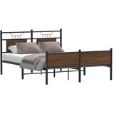  Okvir kreveta bez madraca smeđi hrast 137x190 cm izrađeno drvo | shoptok.hr