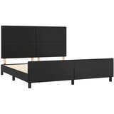  Posteljni okvir z vzglavjem črn 180x200 cm umetno usnje, (20788583) | Shoptok.si