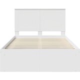  Konstrukcija postelje Bela 120 x 200 cm Masivno borovo les, (5000104305) | Shoptok.si