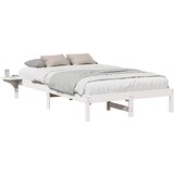 vidaXL Konstrukcija postelje Bela 120 x 200 cm Masivno borovo les, (5000126209) | Shoptok.si