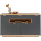 Modern Living Široka Komoda Jake, Antracit, Barva Hrasta | Shoptok.si