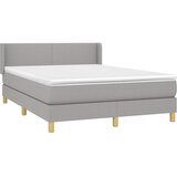  Krevet s oprugama i madracem svjetlosivi 140x190 cm od tkanine | shoptok.hr