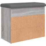  Klupa za cipele siva boja hrasta 62x32x50 cm konstruirano drvo | shoptok.hr