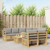  Set vanjskih sofa 9 pcs Bijela i svjetlosiva 59 x 59 x 37 cm | Eponuda.com