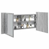 Furnova LED kopalniška omarica z ogledalom siva sonoma 100x12x45 cm, (21947290) Cene
