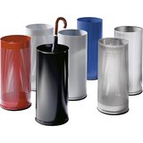 VAR Stojalo za dežnike, višina 610 mm, cela pločevina, pocinkana, prometno bele barve RAL 9016 | Shoptok.si