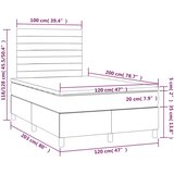 box spring s madracem LED tamnosmeđi 120x200 cm tkanina | shoptok.hr