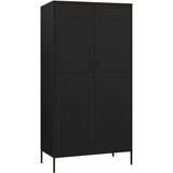 Furnova Garderobna omara črna 90x50x180 cm jeklo, (21930250) | Shoptok.si