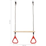  Trapezna prečka za ljuljanje s karikama | shoptok.hr