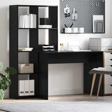 vidaXL Stol s policom Crni hrast 138,5 x 55 x 143 cm Konstruirano drvo | shoptok.hr