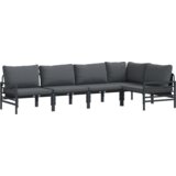 vidaXL Vrtna sedežna garnitura 5 pcs Antracitna Jeklo | Shoptok.si