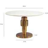 MID.YOU KLUBSKA MIZA, bela, zlate barve | Shoptok.si