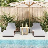  Ležaljka za sunčanje 2 pcs Svijetlo siva Čvrsto drvo akacije | shoptok.hr