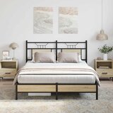 Maison Chic Posteljni okvir - Dvoposteljna postelja - Zakonska postelja brez vzmetnice hrast 150x200 cm inženirski les-J12052, (21769955) | Shoptok.si