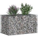  Gabionski uzdignuti krevet Srebrno 100 x 60 x 55 cm - 100 x 60 x 55 cm | shoptok.hr