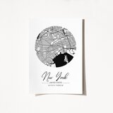 Wallity poster New York-2070, 21x29,7 cm, bijeli | Eponuda.ba