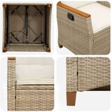  Ležaljka u vrtu Bež i krema 64 x 57 5 x 112 cm poliratan - bež i krem 1 | shoptok.hr