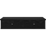  Zidna polica s ladicama crna 80x34x17 cm izrađeno drvo | shoptok.hr