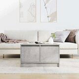 vidaXL Kavna mizica s predali betonsko siva 70,5x70x40 cm | Shoptok.si