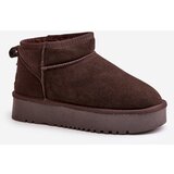 Boto Women's Suede Snow Boots On Platform Brown Nereviana | Eponuda.ba