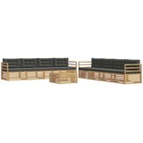 vidaXL Zunanja garnitura za sedenje 9 pcs Masiven les akacije, (5000282137) | Shoptok.si