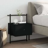  Noćni ormarić zidni crni 35 x 30 x 51 cm konstruirano drvo | shoptok.hr
