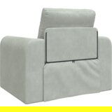 vidaXL tlačna kavč postelja 2-v-1 svetlo siva 98x71x83 cm Velvet | Shoptok.si