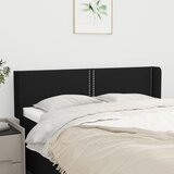  Uzglavlje s ušima crno 147x16x78/88 cm od tkanine | shoptok.hr