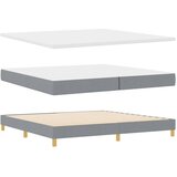  s opruga kutije Svijetlo siva 200 x 200 cm tkanina | shoptok.hr