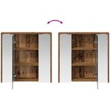  Kupaonski ormar s ogledalom Staro drvo 63,5 x 16 x 62,5 cm | shoptok.hr