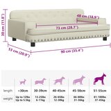  Krevet za pse krem 90 x 53 x 30 cm od umjetne kože | shoptok.hr