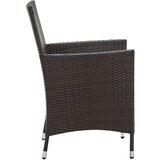  Vrtni stoli z blazinami 4 kosi poli ratan rjave barve, (20660278) | Shoptok.si