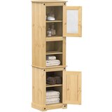 vidaXL Kopalniška omarica Corona 50x40x185 cm trdna borovina Cene