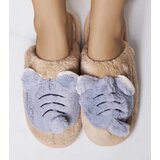 Gemre Beige and Gray Soft Bee Slippers | shoptok.hr