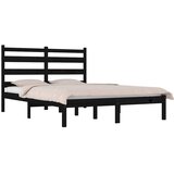  Okvir za krevet od masivne borovine crni 200 x 200 cm | shoptok.hr